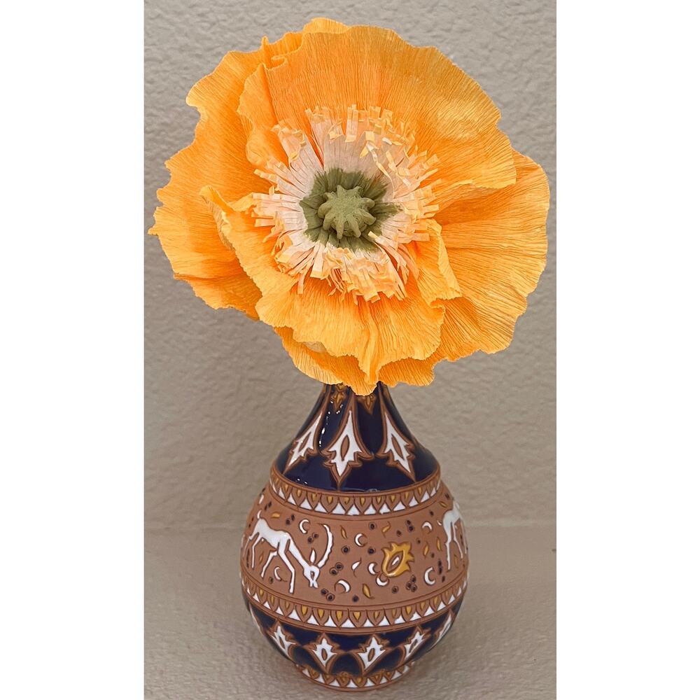 Handmade Crepe paper Iceland Poppies- Golden Yellow 180 Grams